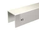 Ceownik 30x30 INOX prowadzenia dolnego drzwi przesuwnych systemu SLID'UP 2000, drzwi do 200 kG - 195 cm