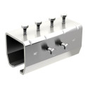 Klamra łącząca INOX do prowadnic systemu SLID'UP 2000 do drzwi przesuwnych, ciężar max. 200 kG