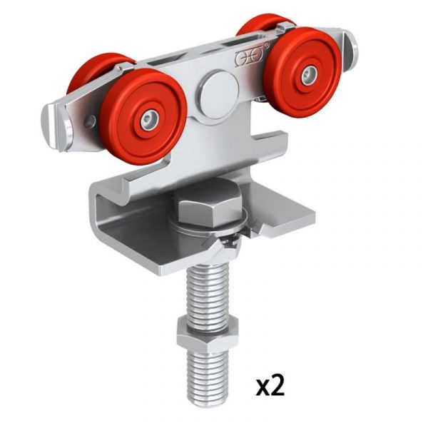 Wózek INOX SU2054 do drzwi przesuwnych, ciężar skrzydła 60 kg max. Slid'Up 2000